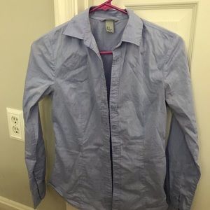 H&M light blue collared button down size 4!